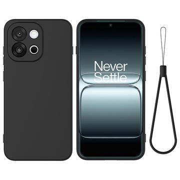 OnePlus 13T Liquid Silicone Case with Hand Strap - Black
