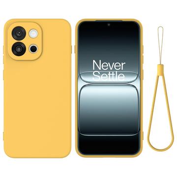 OnePlus 13T Liquid Silicone Case with Hand Strap - Yellow