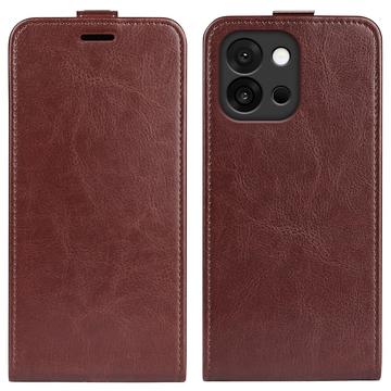 OnePlus 13T Vertical Flip Case with Card Slot - Brown