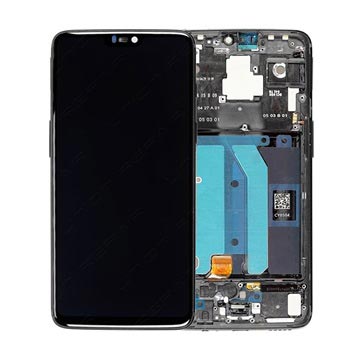 OnePlus 6 Front Cover & LCD Display - Mirror Black