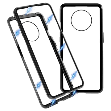 OnePlus 7T Magnetic Case with Tempered Glass (Bulk) - Black