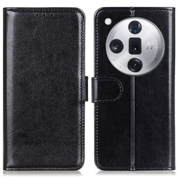 Oppo Find X7 Ultra Wallet Case with Magnetic Closure - Black