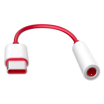 OnePlus USB-C / 3.5mm Cable Adapter - Red / White