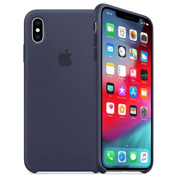 iPhone XS Max Apple Silicone Case MRWG2ZM/A (Open Box - Excellent) - Midnight Blue