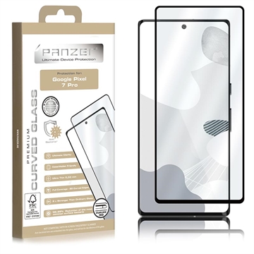 Panzer Curved Google Pixel 7 Pro Tempered Glass Screen Protector - Black