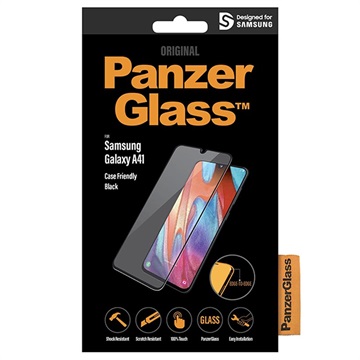 Photos - Screen Protect PanzerGlass Case Friendly Samsung Galaxy A41 Screen Protector - Black 