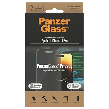 Photos - Screen Protect PanzerGlass iPhone 14 Pro  Ultra-Wide Fit Privacy EasyAligner Screen Protec 