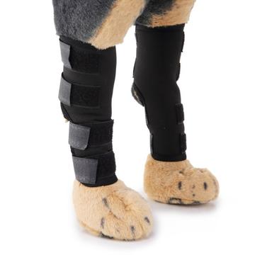 Pet Knee Wrap / Dog Hind Leg Hock Joint Support for Injury Recovery - M - Black