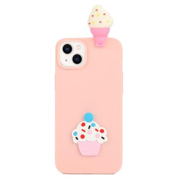 3D Cartoon iPhone 14 Plus TPU Case - Ice Cream