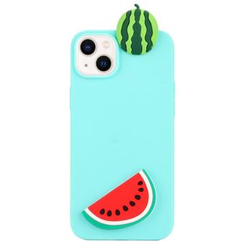 3D Cartoon iPhone 14 Plus TPU Case - Watermelon