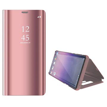 Luxury Series Mirror View Samsung Galaxy Note9 Flip Case - Rose Gold