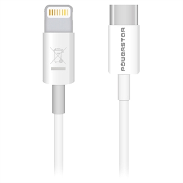 Powerstar USB-C / Lightning Cable - 1m (Open Box - Bulk Satisfactory) - White