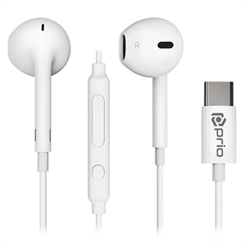 Prio Classic In-Ear USB-C Headphones - White