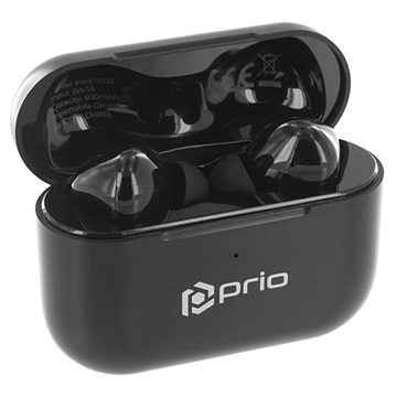 Prio Pro TWS Earphones with Charging Case - Black
