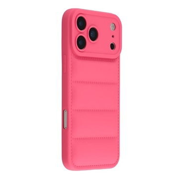 iPhone 17 Pro Max Puffer Jacket Shockproof TPU Case - Hot Pink