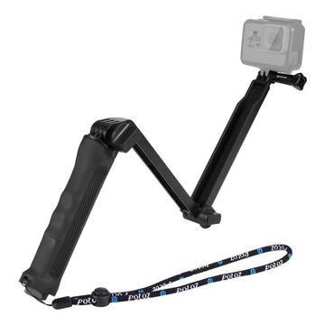 Puluz PU202 Foldable Action Camera Selfie Stick / Tripod - Black
