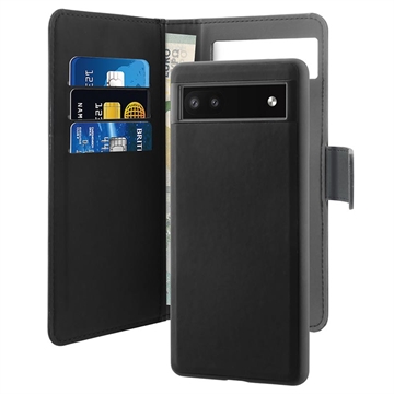 Puro 2-in-1 Magnetic Google Pixel 6a Wallet Case - Black
