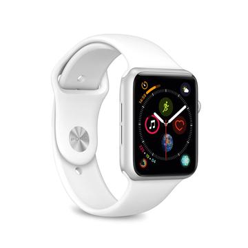 Apple Watch Series 8/SE (2022)/7/SE/6/5/4/3/2/1 Puro Icon Silicone Band - 41mm/40mm/38mm - White