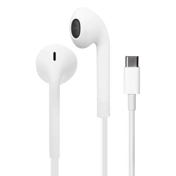Puro Icon In-Ear USB-C Stereo Headphones with Microphone - White