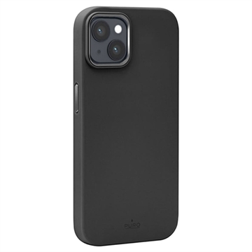 iPhone 15 Plus Puro Icon Mag Pro Silicone Case - Black