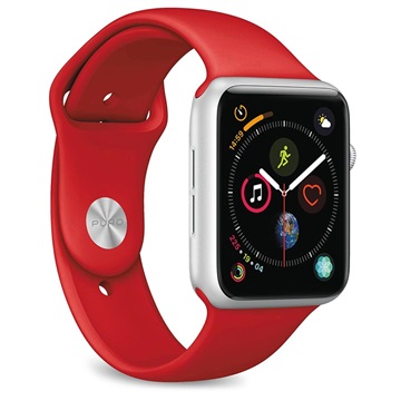 Puro Icon Apple Watch Series Ultra/8/SE (2022)/7/SE/6/5/4/3/2/1 Silicone Band - 49mm/45mm/44mm/42mm - Red