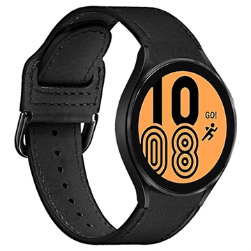 Puro Samsung Galaxy Watch4/Watch4 Classic/Watch5/Watch6 Leather Strap - Black