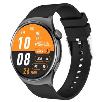 QX10 1.43 AMOLED Display Bluetooth Calling Health Monitoring Smart Watch - Black