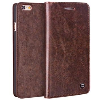 iPhone 6 Plus / 6S Plus Qialino Classic Wallet Leather Case - Brown