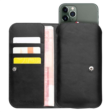 Qialino Universal Multifunctional Wallet Leather Case - 6.5 - Black
