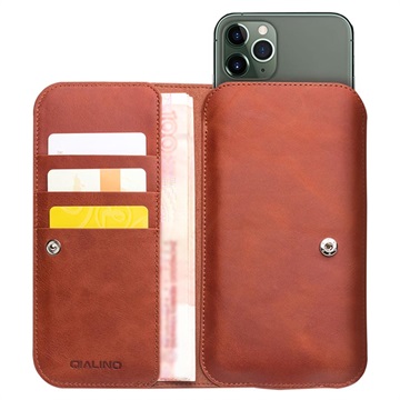 Qialino Universal Multifunctional Wallet Leather Case - 6.5 - Brown