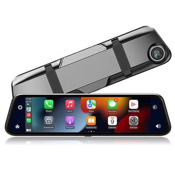 Rear View Mirror Dual Dash Cam w. GPS Navigation, Android Auto, CarPlay P902S - 9