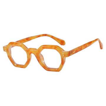 Retro Blue Light Blocking Eyeglasses - Orange