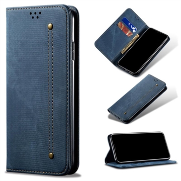 Xiaomi 11T/11T Pro Retro Series Wallet Case with Card Slot - Blue