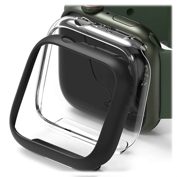 Ringke Slim Apple Watch Series 9/8/7 Case - 45mm - 2 Pcs. - Clear & Black