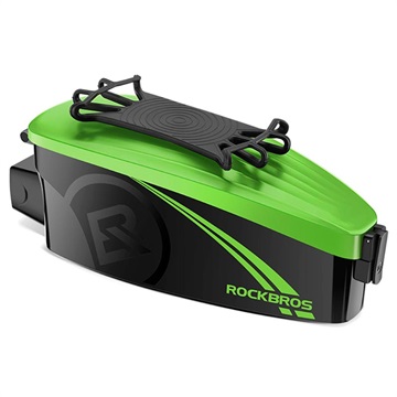 Rockbros LF0444 Bicycle Top Tube Bag with Phone Holder - 4-6.7 - Green