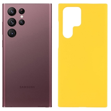 Samsung Galaxy S22 Ultra 5G Rubberized Plastic Case - Yellow