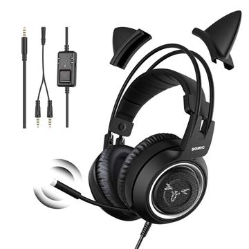 SOMIC G951S E-Sports Gaming Headphone 3.5mm Wired Over-Ear Headset - Black