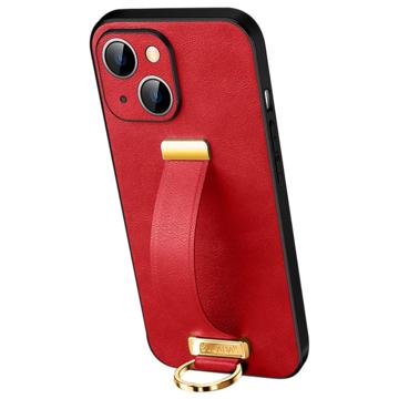 Sulada Fashion iPhone 14 Hybrid Case with Hand Strap - Red