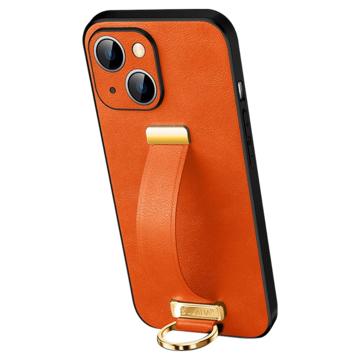 Sulada Fashion iPhone 14 Plus Hybrid Case with Hand Strap - Orange