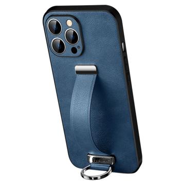 Sulada Fashion iPhone 14 Pro Max Hybrid Case with Hand Strap - Blue