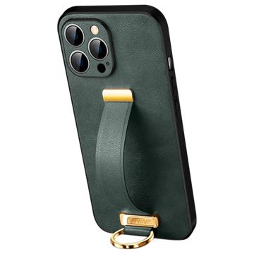 Sulada Fashion iPhone 14 Pro Max Hybrid Case with Hand Strap - Green