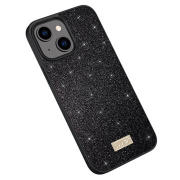 Sulada Glitter Series iPhone 14 Plus Coated Case - Black