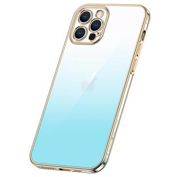 Sulada Gradient Plating Frame iPhone 14 Pro Max TPU Case - Blue