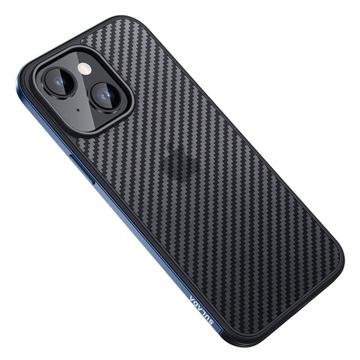 Sulada Luxury Series iPhone 14 Plus Case - Carbon fiber - Blue