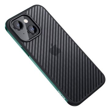 Sulada Luxury Series iPhone 14 Plus Case - Carbon fiber - Green