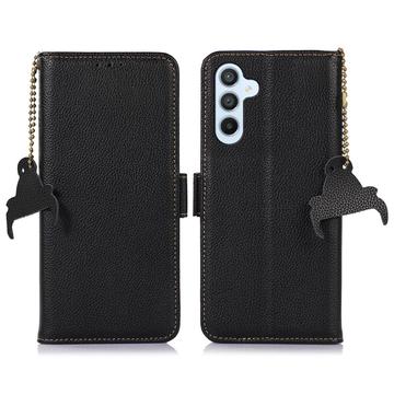 Samsung Galaxy A05s Wallet Leather Case with RFID - Black