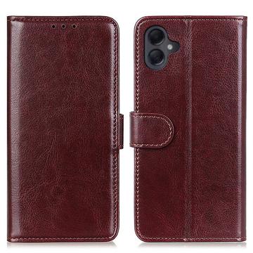 Samsung Galaxy A06 Wallet Case with Magnetic Closure - Brown