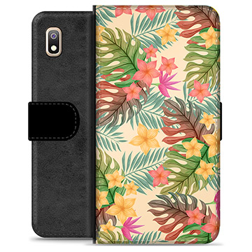Samsung Galaxy A10 Premium Wallet Case - Pink Flowers