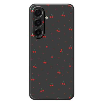 Samsung Galaxy A17/A18 Cherry Pattern TPU Case - Black