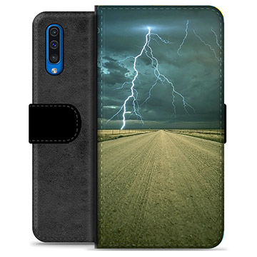 Samsung Galaxy A50 Premium Wallet Case - Storm